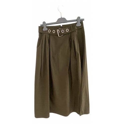 Pre-owned Kenzo Maxi Skirt In Khaki