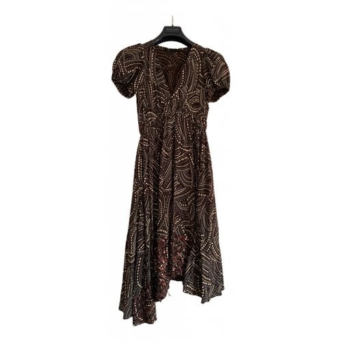Pre-owned Maje Mid-length Dress In Brown