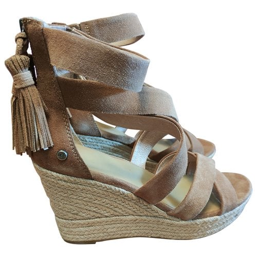 Pre-owned Ugg Sandals In Beige