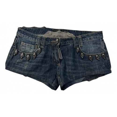 Pre-owned Philipp Plein Short Jeans In Blue