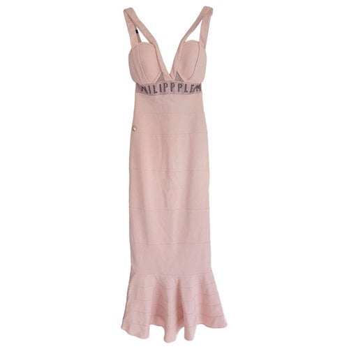 Pre-owned Philipp Plein Maxi Dress In Pink