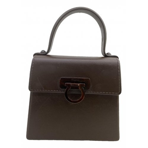 Pre-owned Ferragamo Sofia Handbag In Brown