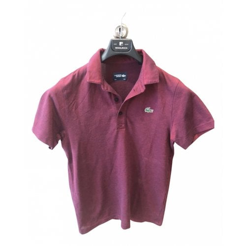 Pre-owned Lacoste Polo Shirt In Burgundy