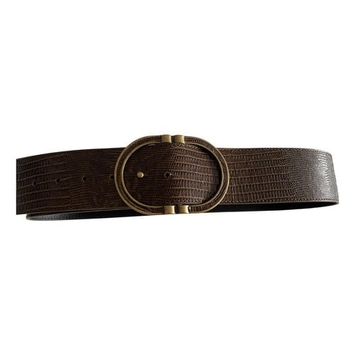 Pre-owned Sézane Leather Belt In Brown