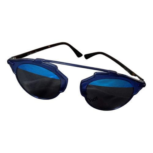 Pre-owned Dior So Real Sunglasses In Blue