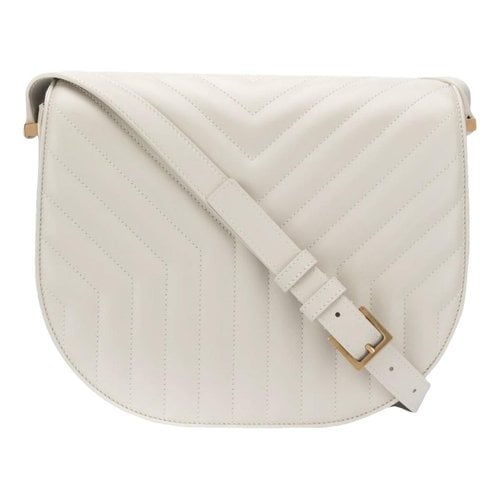 Pre-owned Saint Laurent Joan Leather Handbag In White