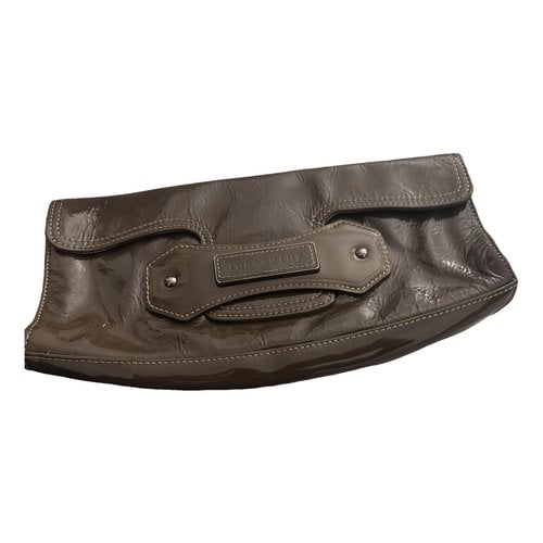 Pre-owned Longchamp Leather Clutch Bag In Grey