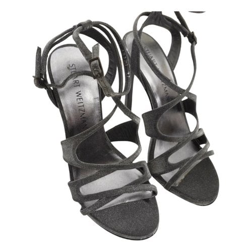 Pre-owned Stuart Weitzman Sandals In Silver