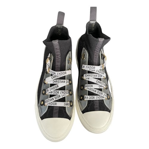 Pre-owned Dior B23 Cloth Trainers In Black