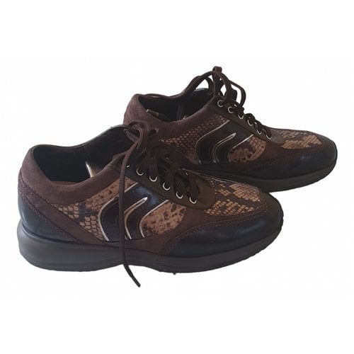 Pre-owned Geox Lace Ups In Brown