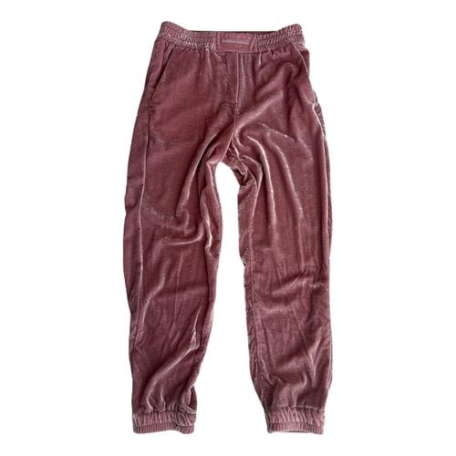 Pre-owned Marella Velvet Trousers In Pink