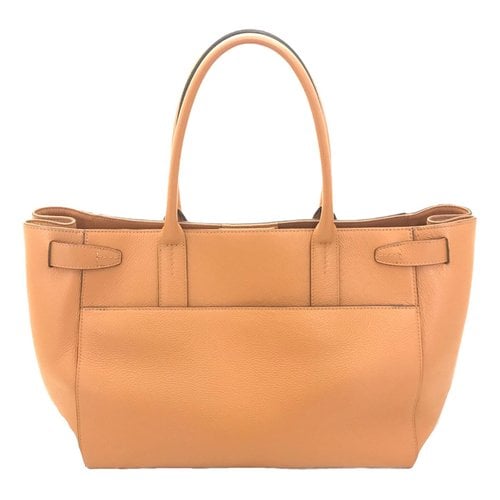 Pre-owned Theory Leather Tote In Brown