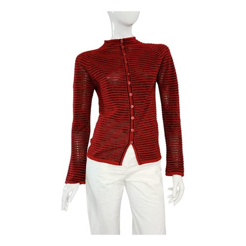 Pre-owned Escada Cardigan In Red