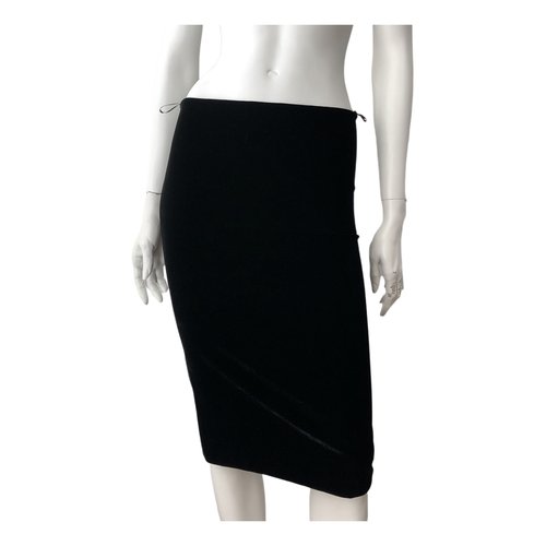 Pre-owned Jean Paul Gaultier Velvet Mid-length Skirt In Black