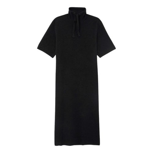 Pre-owned Goop Wool Mid-length Dress In Black
