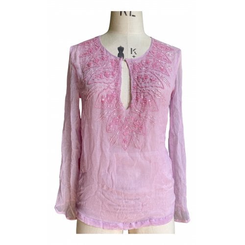 Pre-owned Antik Batik Silk Tunic In Pink