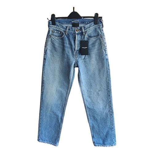Pre-owned Saint Laurent Trousers In Blue