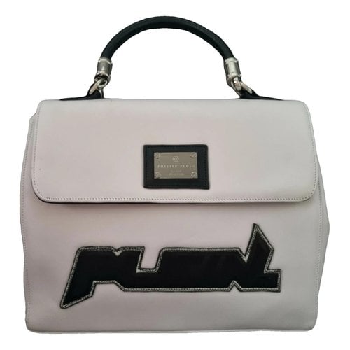 Pre-owned Philipp Plein Leather Handbag In White