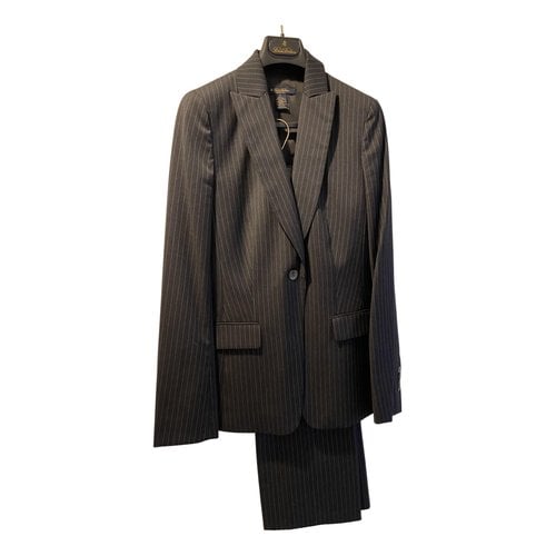 Pre-owned Brooks Brothers Wool Suit Jacket In Anthracite