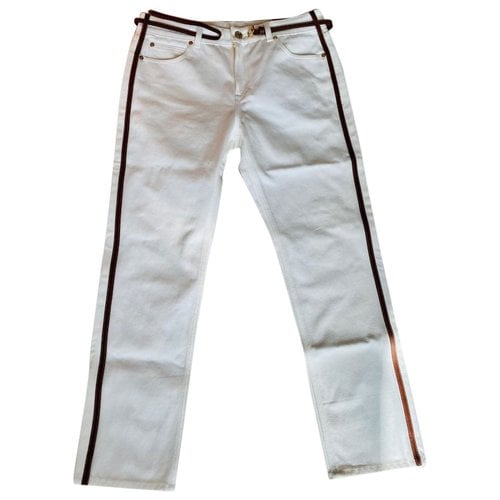Pre-owned Burberry Slim Pants In White