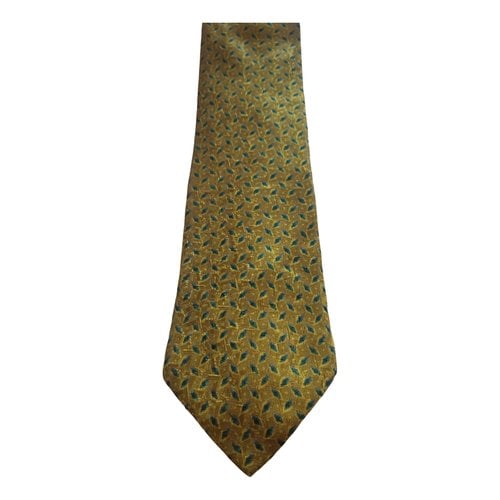 Pre-owned Givenchy Silk Tie In Green