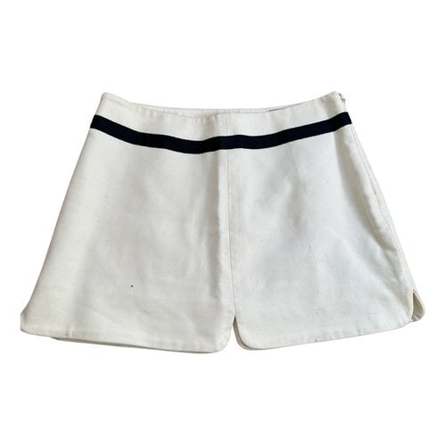 Pre-owned Juicy Couture Mini Skirt In Ecru