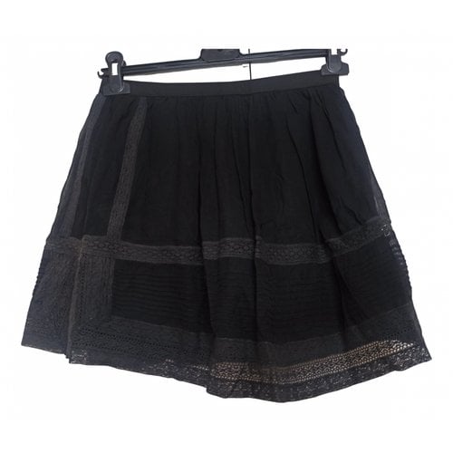 Pre-owned Philosophy Di Alberta Ferretti Silk Mini Skirt In Black