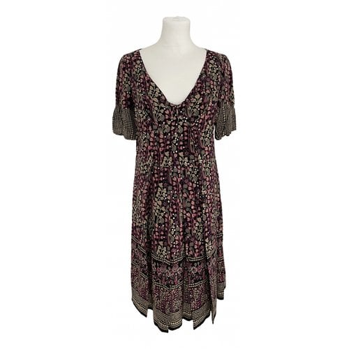 Pre-owned Max & Co Silk Mid-length Dress In Purple
