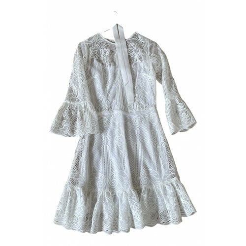 Pre-owned Pnk Lace Dress In White