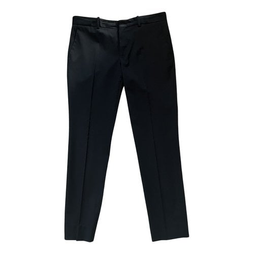 Pre-owned Gucci Wool Large Pants In Black
