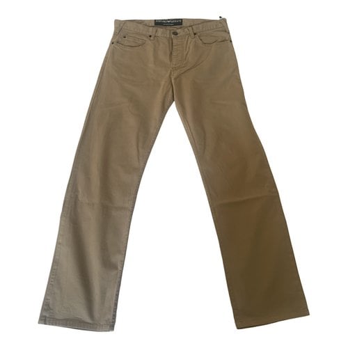 Pre-owned Emporio Armani Trousers In Beige