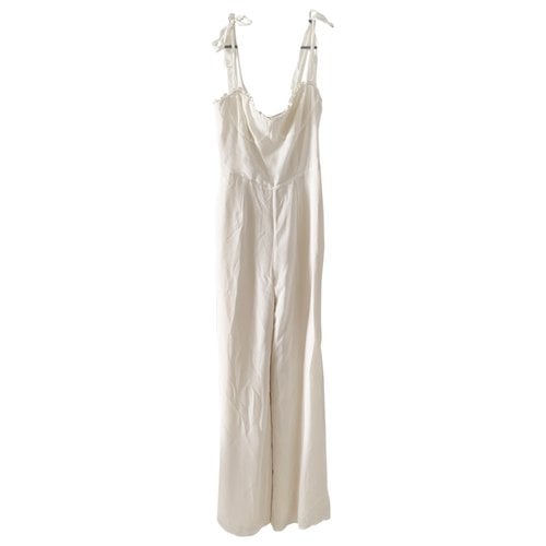 Pre-owned Reformation Jumpsuit In White