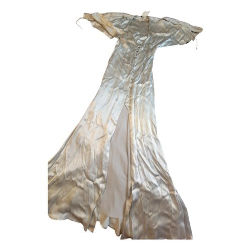 Pre-owned Les Héroïnes By Vanessa Cocchiaro Maxi Dress In Silver
