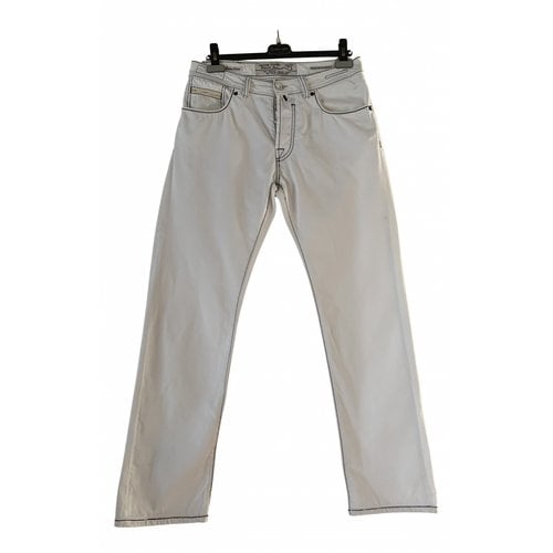 Pre-owned Jacob Cohen Straight Jeans In White
