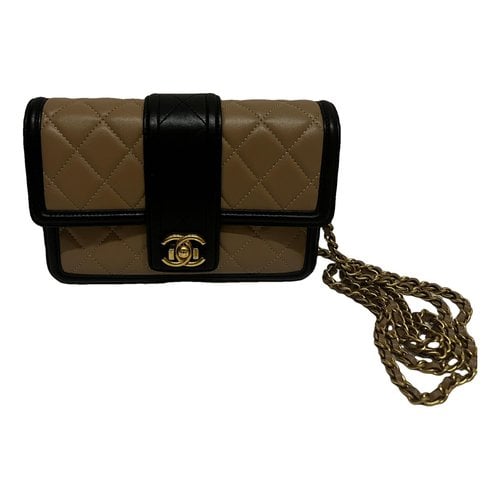 Pre-owned Chanel Wallet On Chain Boy Leather Crossbody Bag In Multicolour