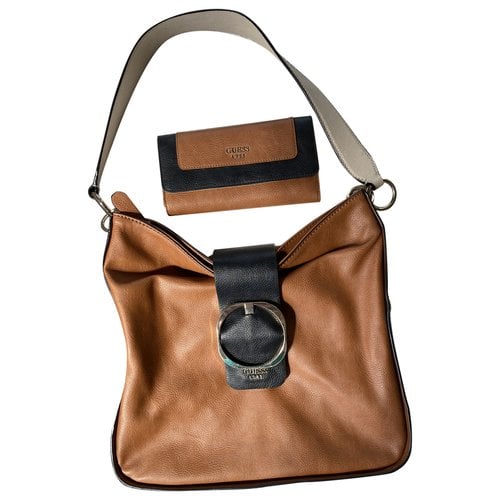 Pre-owned Guess Handbag In Brown