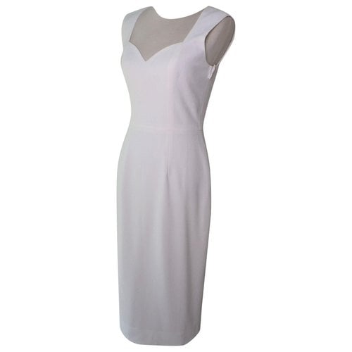 Pre-owned Dress The Population Mid-length Dress In White
