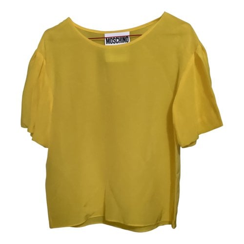 Pre-owned Moschino Silk Shirt In Yellow
