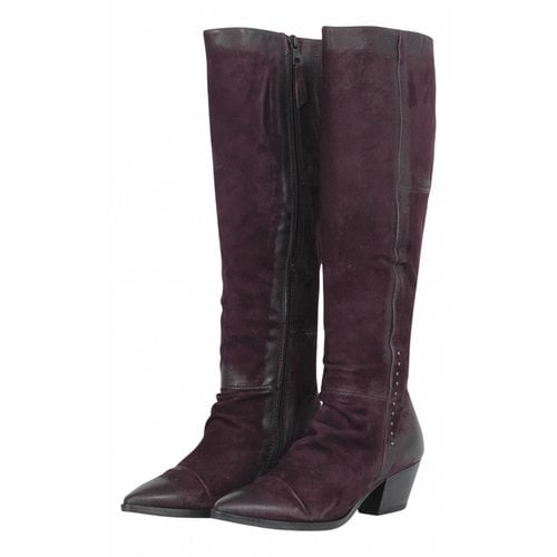 Pre-owned Mjus Boots In Burgundy