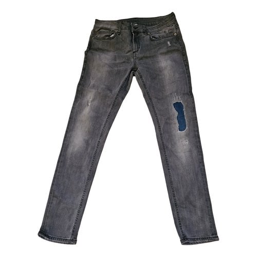 Pre-owned Dondup Slim Pants In Grey