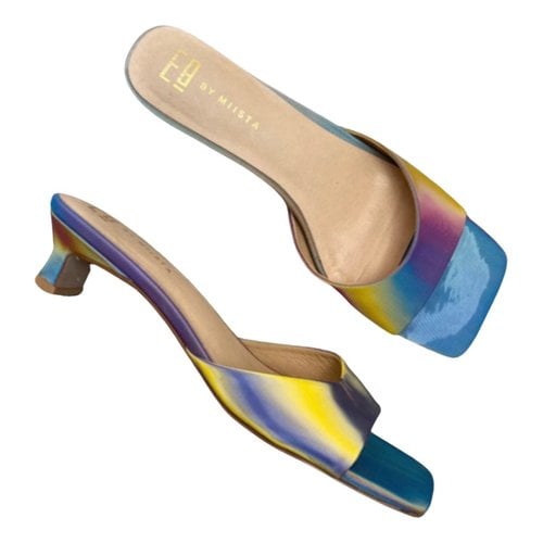 Pre-owned Miista Patent Leather Mules & Clogs In Multicolour