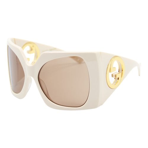 Pre-owned Gucci Oversized Sunglasses In White