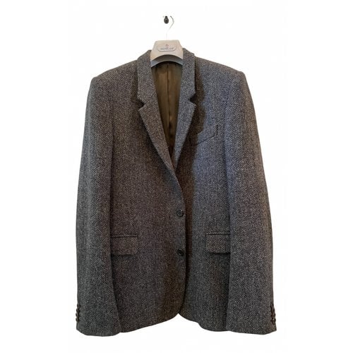 Pre-owned Alexander Mcqueen Wool Vest In Anthracite