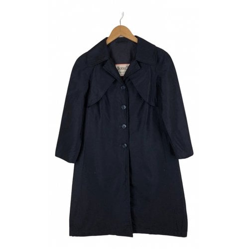 Pre-owned Herno Trenchcoat In Navy