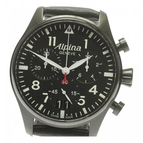 Pre-owned Alpina Watch In Black