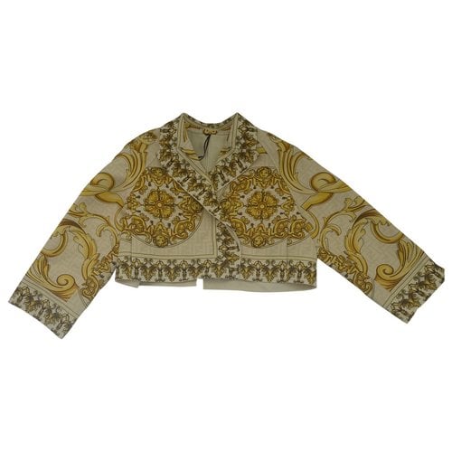 Pre-owned Fendi Wool Jacket In Gold