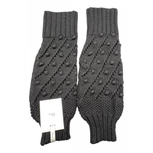 Pre-owned Dior Wool Gloves In Black