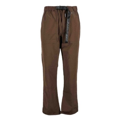 Pre-owned Off-white Trousers In Brown