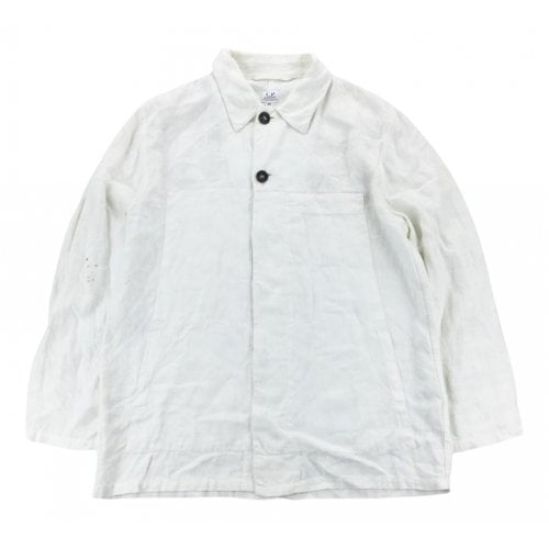 Pre-owned C.p. Company Linen Shirt In White
