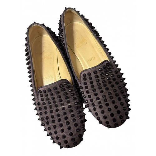 Pre-owned Christian Louboutin Cloth Flats In Purple